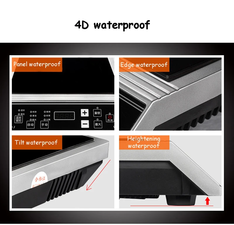 เตาแม่เหล็กไฟฟ้า 3500 วัตต์ เครื่องใช้ไฟฟ้าขนาดเล็ก สำหรับใช้ในครัวเรือนและเชิงพาณิชย์ ควบคุมการตั้งเวลาแบบสัมผัส