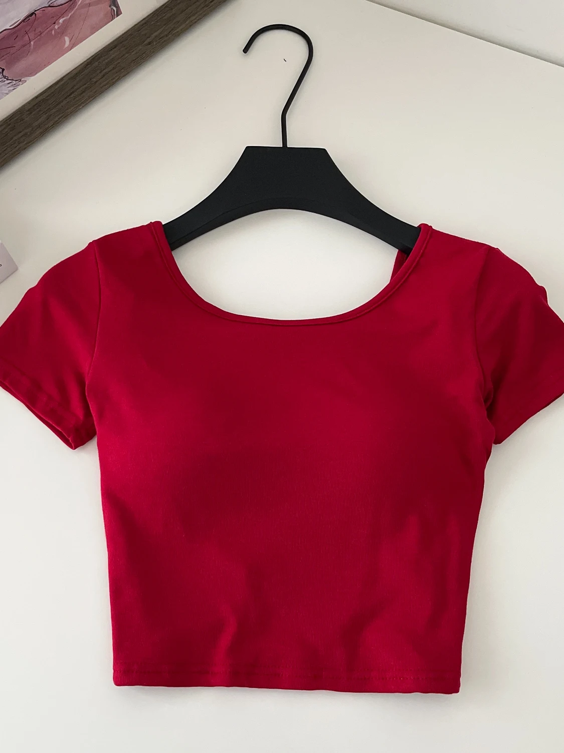 

Круглый дизайн Ne ort Sve T irt Женский облегающий топ ort Sle Top Корейский Sle Commute Pure Color Лето