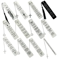 Stainless Steel Bible Bookmark Pray Cross Believer Bookmark High Quality Reading Tool Stationery for Men Women Festival Gifts