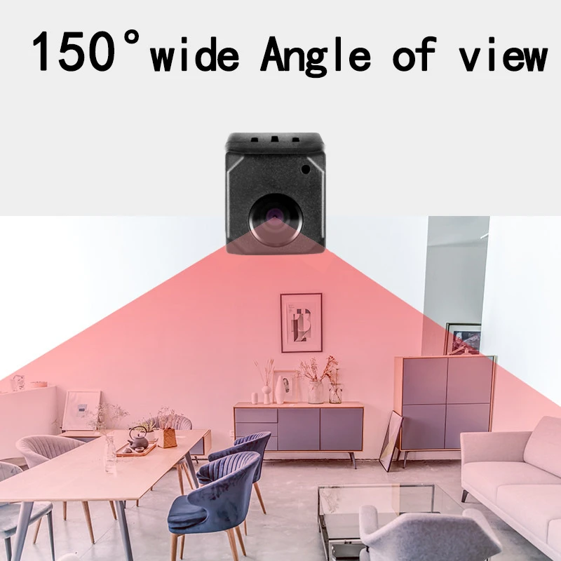 كاميرا صغيرة 1080P HD WiFi مراقبة عن بعد كاميرا فيديو محمولة خفيفة الوزن كاميرا حماية أمنية للمراقبة المنزلية الذكية
