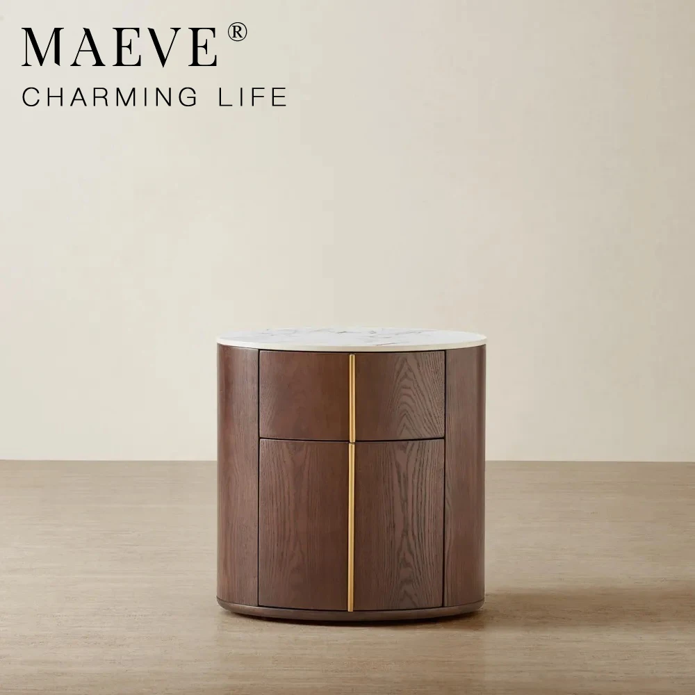 Durable Bedside Drawer Light Luxury Casual Nightstand for Modern Bedroom Furniture