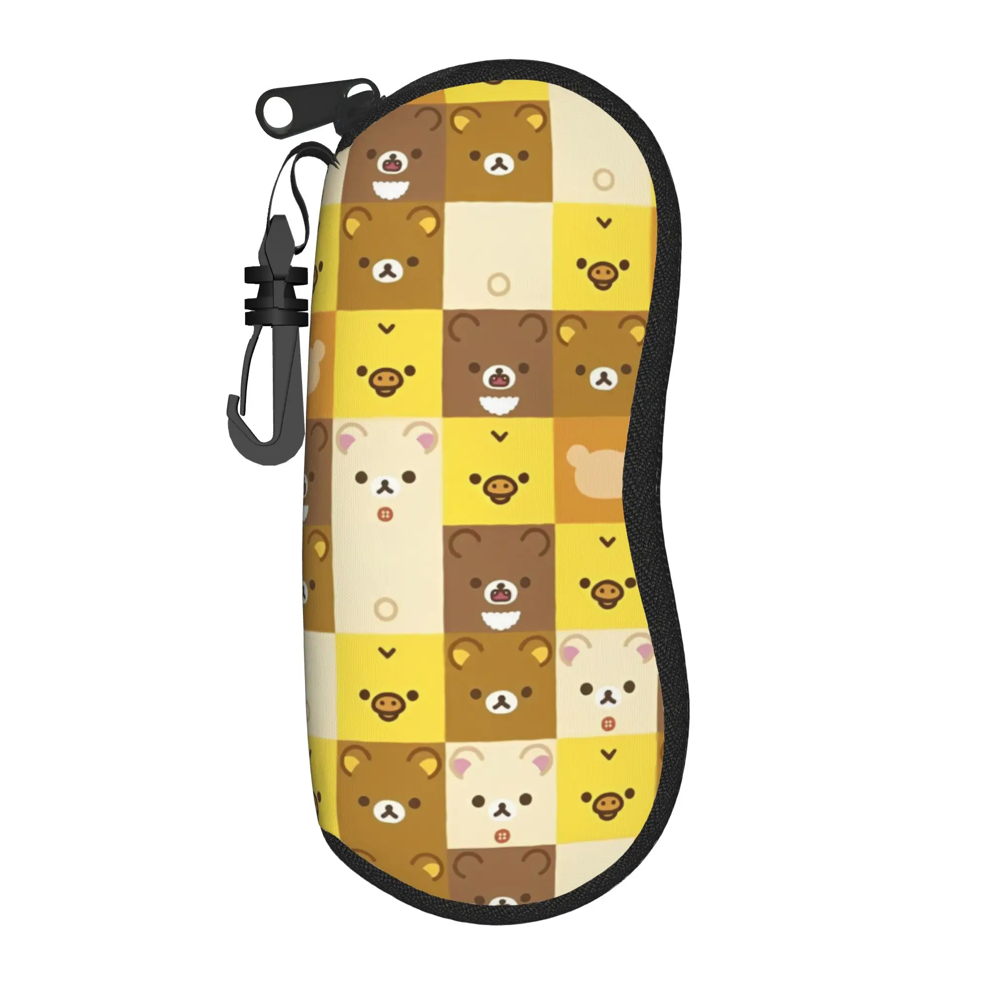 cute kawaii Rilakkuma bear Glasses Case Unisex Portable Box  Sunglasses Protector Office Eyewear Container