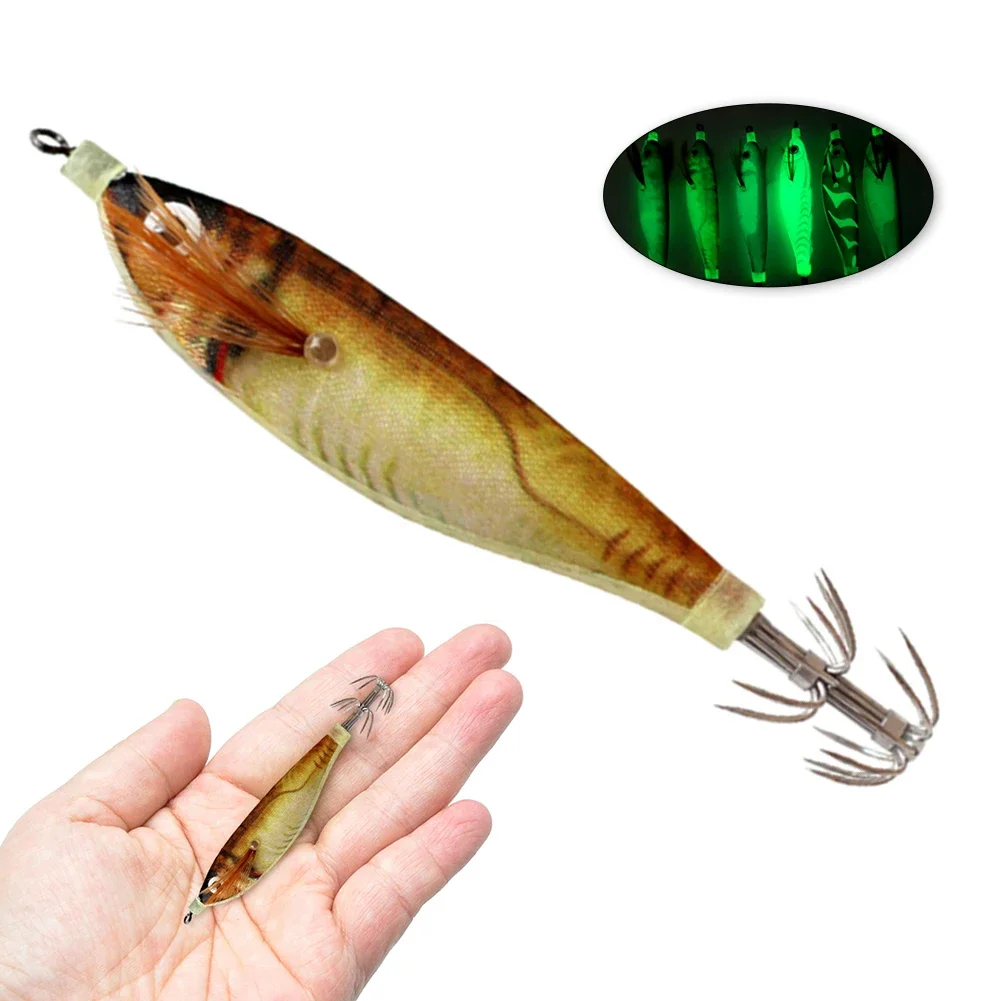 1 قطعة مضيئة الصيد الطعم إغراء هوك أدوات صيد السمك محاكاة خطاف الحبار خطاف صيد على شكل سمكة الطعوم مضيئة خطاف صيد على شكل سمكة
