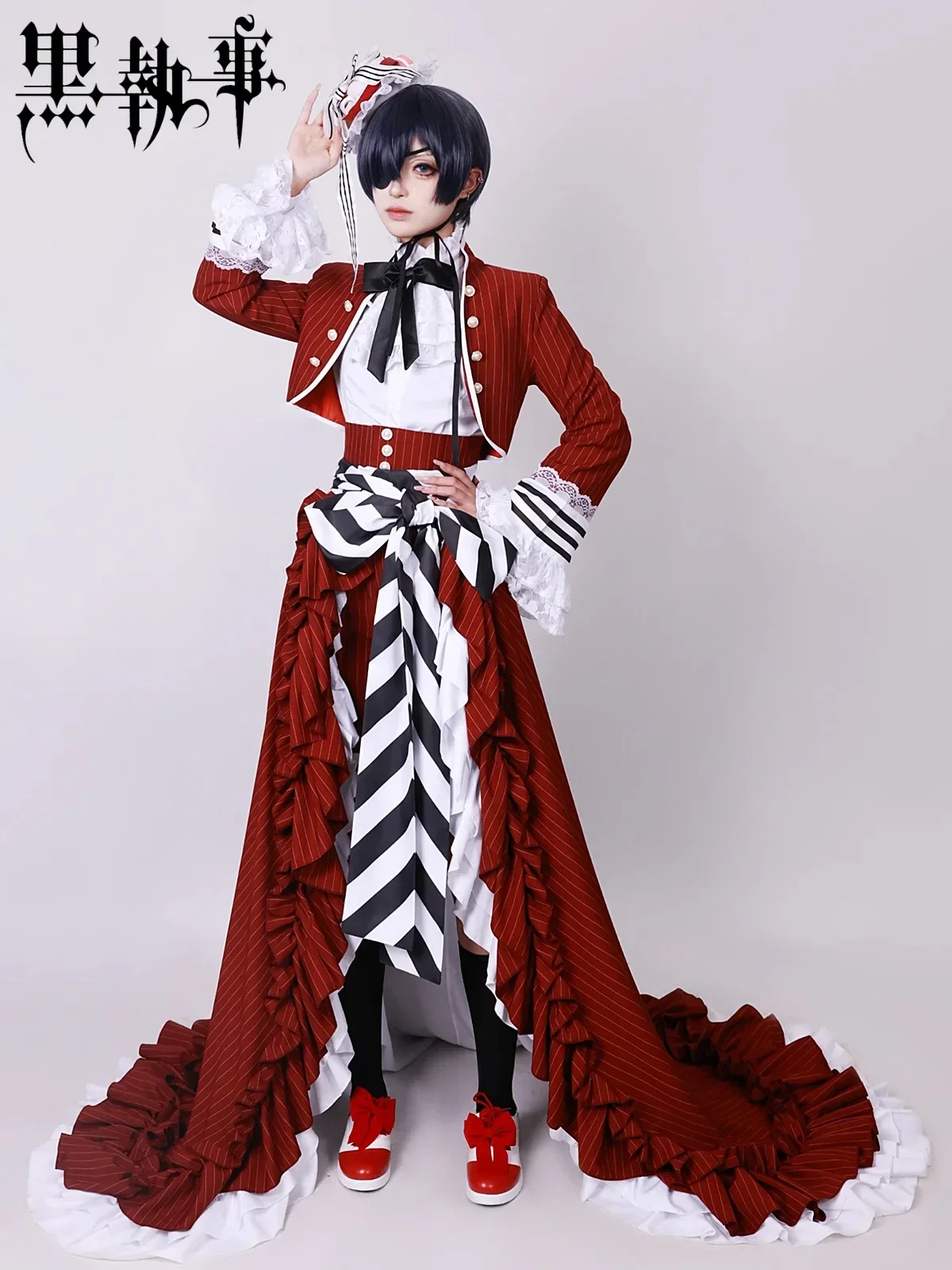 Black Butler Ciel Cosplay Costume Anime Outfit Tea Cup Earl Sebastian Butler Suit Fancy Dress Up Party for Men Women 2024 New