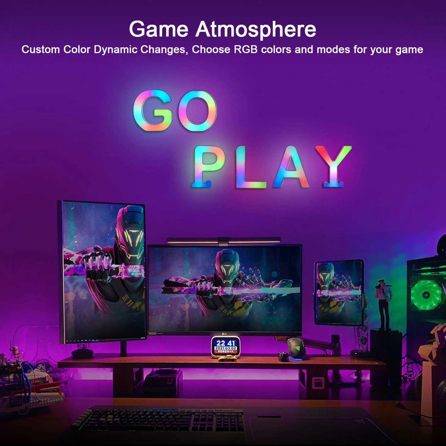 1PC Smart LED Letter Light - DIY RGB Marquee App Control Music Sync Indoor Sign Game Holiday Party Wedding Graduation Season A-Z