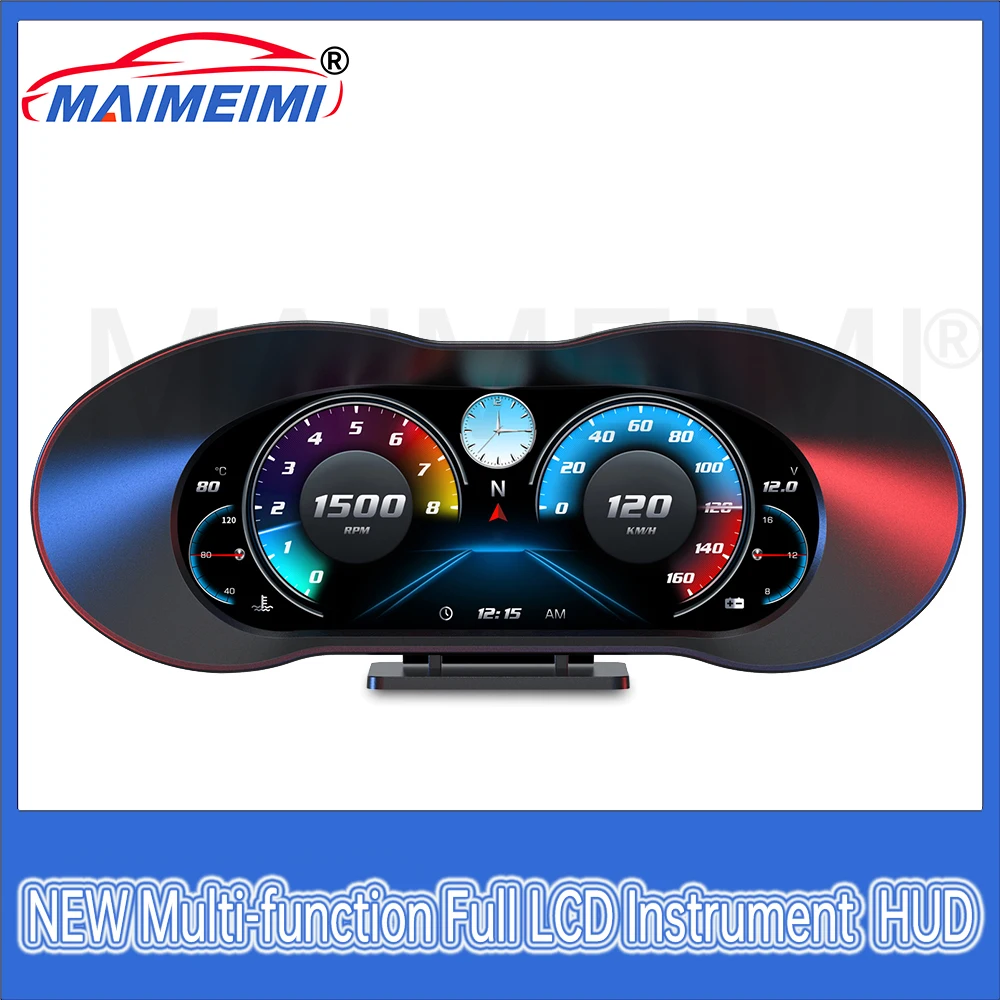 

P5 Multi-function Head Up Display On-board Computer Water&Oil temp RPM Auto Meter OBD2+GPS Smart Digital Dashboard
