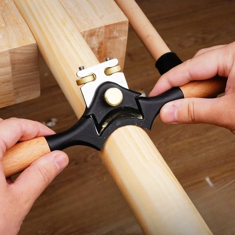 Woodworking cutting, flat spoke trimming tool, manual woodworking planer, adjustable dual hand mini planer tool, manganese steel
