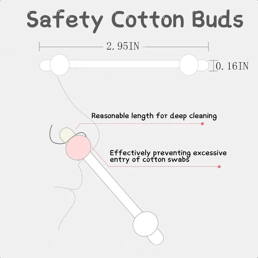 新生児用大型綿棒、乳幼児用綿棒160本入り