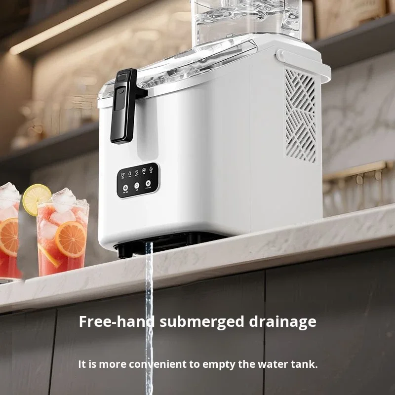 ماكينة صنع الثلج المنزلية الصغيرة رفيق القهوة عنبر ماكينة صنع الثلج الصلبة الأوتوماتيكية بالكامل بقدرة 150 وات #2