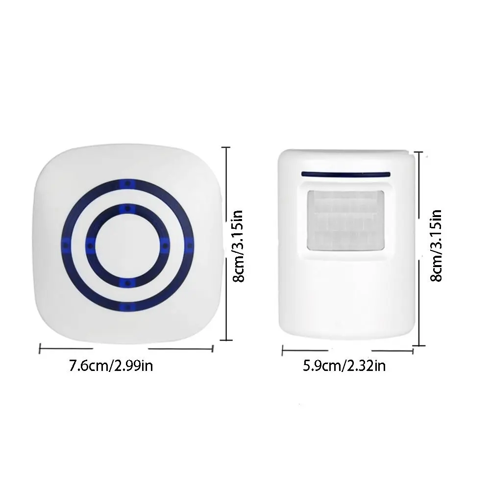 38 Chimes Wireless Doorbell Volume Adjustment Automatic PIR Infrared Sensor Long Transmission Range Plug-in Split Door Chime Kit