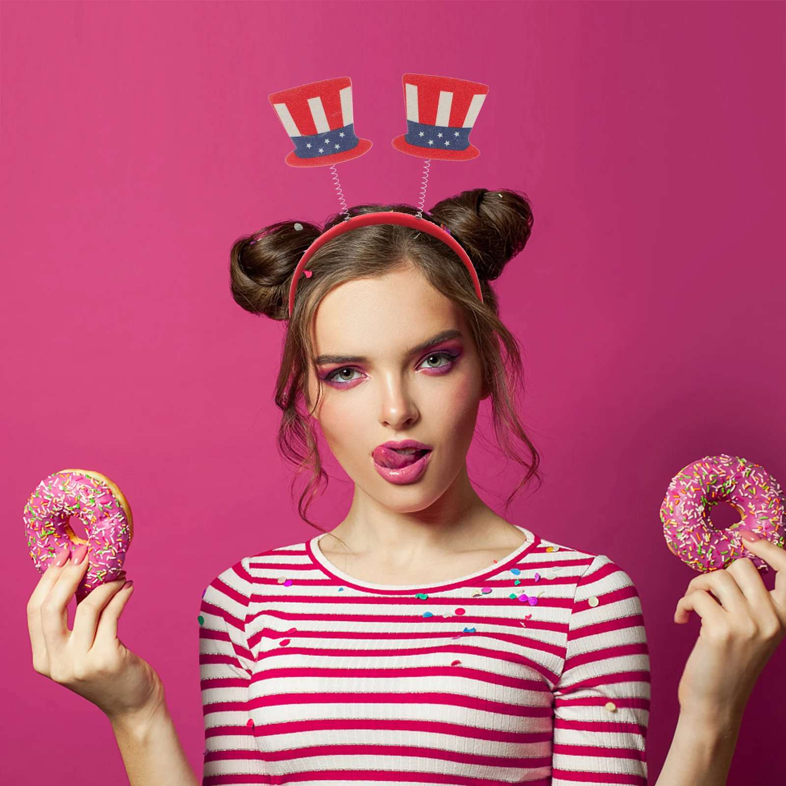 

3 Pcs Headb s for Women Colorful Cloth Festival Props Metal Independence Day Props Celebration Hair Hoops Party Favors