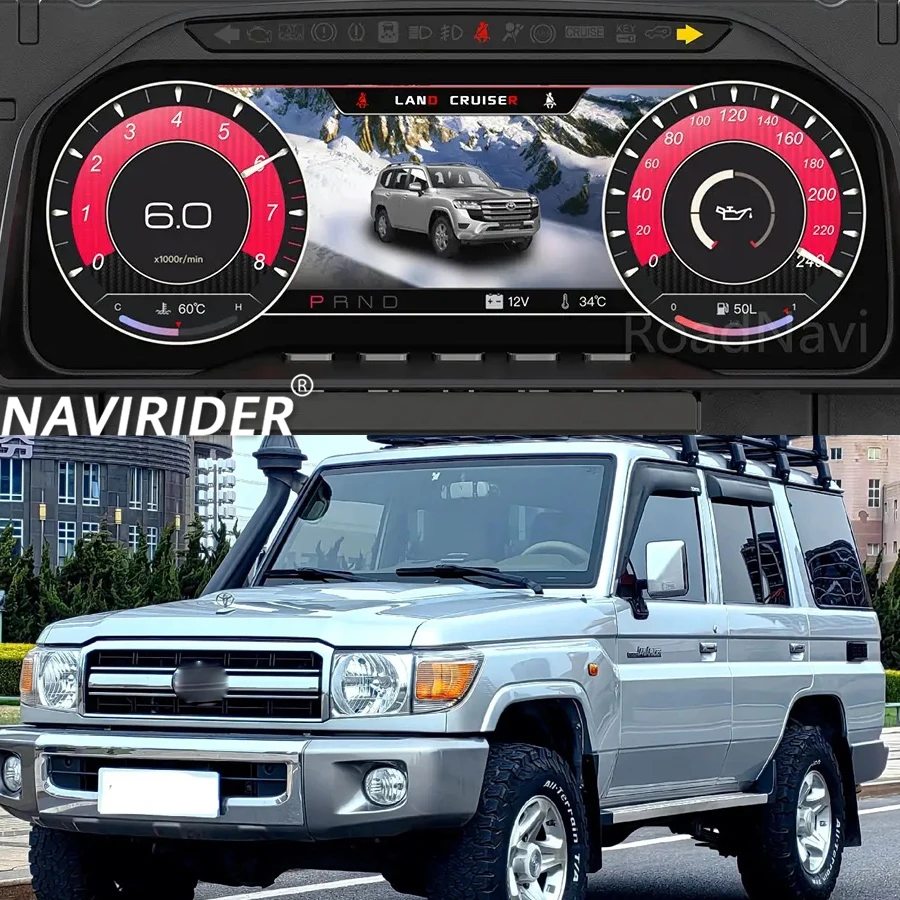 For Toyota Land Cruiser 70 75 76 Lc70 LC75 LC76 Speedometer Instrument Cluster New Car LCD Instrument Upgrade Smart Dashboard