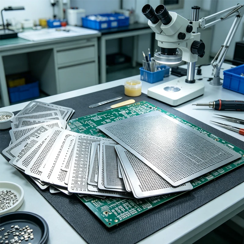 56Pcs Intel BGA Stencil Set Direct Heating Reballing Steel Template for BGA Rework Station Chip Soldering Repair