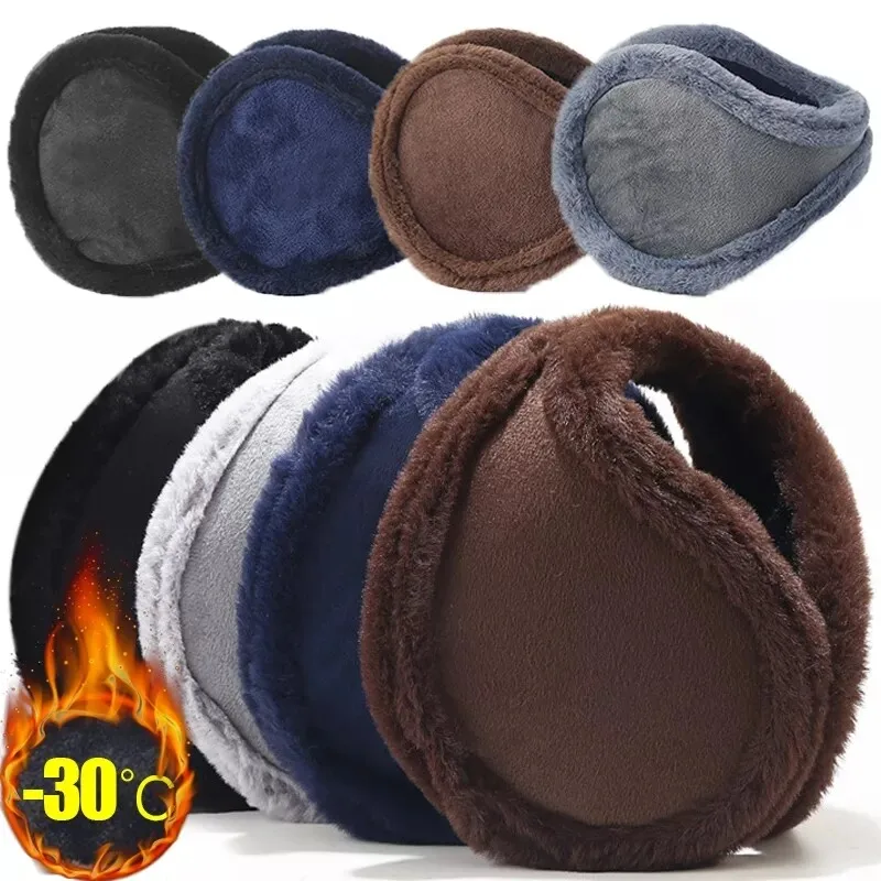 

Plush Thickening Ear Warmer for Women Men Cold Proof Fashion Winter Earmuffs Solid Color Earflap Outdoors Protection Ear-Muffs