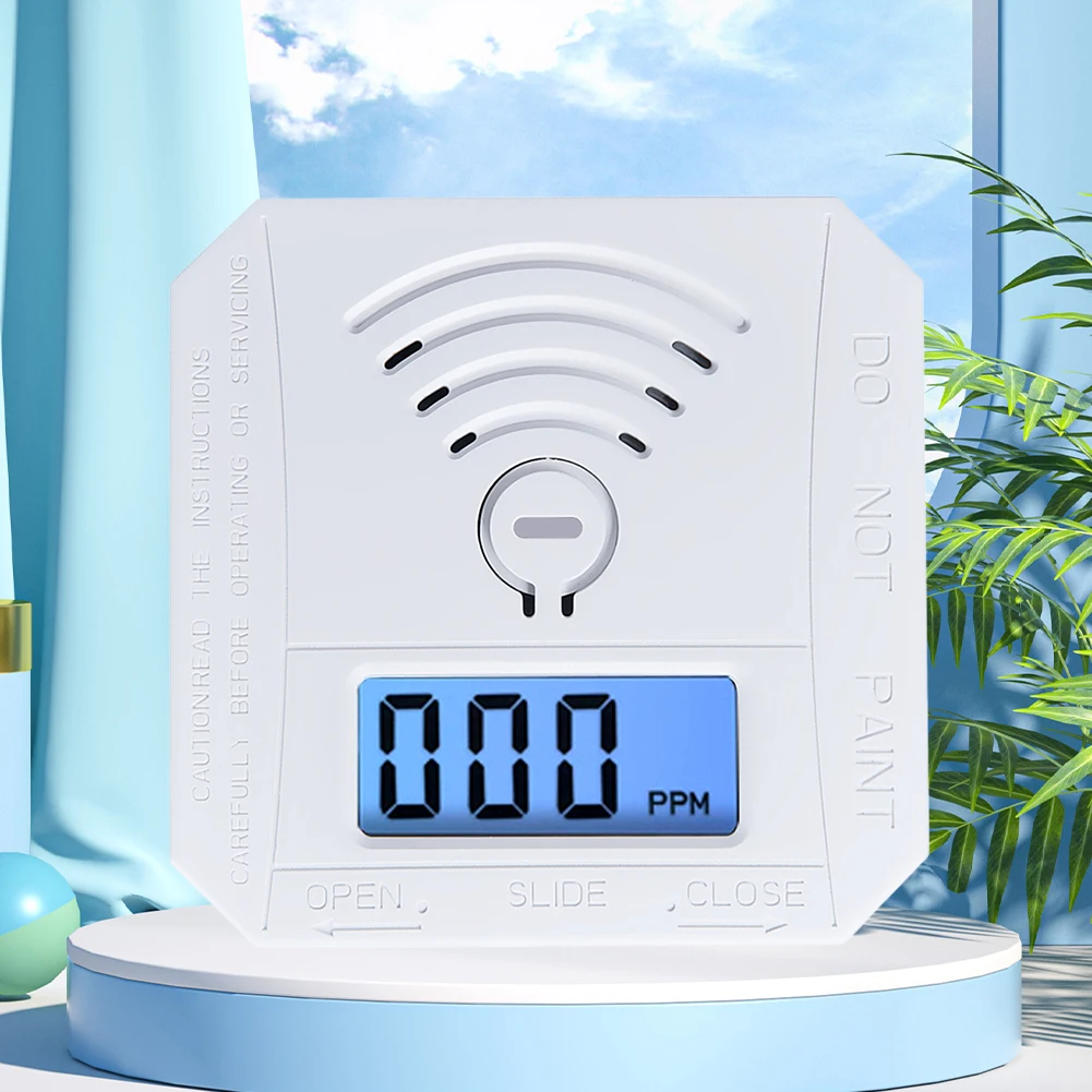 Monóxido De Carbono Detector Com Display Digital, Aviso Sensor De Alarme, Aviso De Som, Indicador LED, Detector De CO Portátil, Alimentado Por Bateria