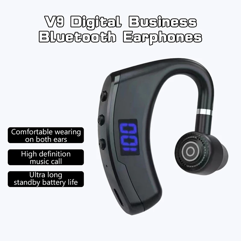 

Headset Wireless Digital Display Headphone For Business Noise Reductions Bluetooth Compatible 5.0 With Microphone