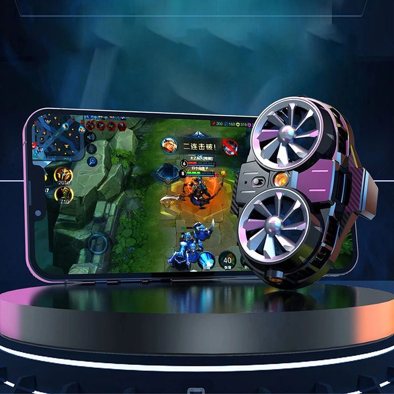 X53 Dual-core Semiconductor Radiator Portable Adjustable Back Clip Silent Phone Cooling Fan For Smartphone Live Game Accessories