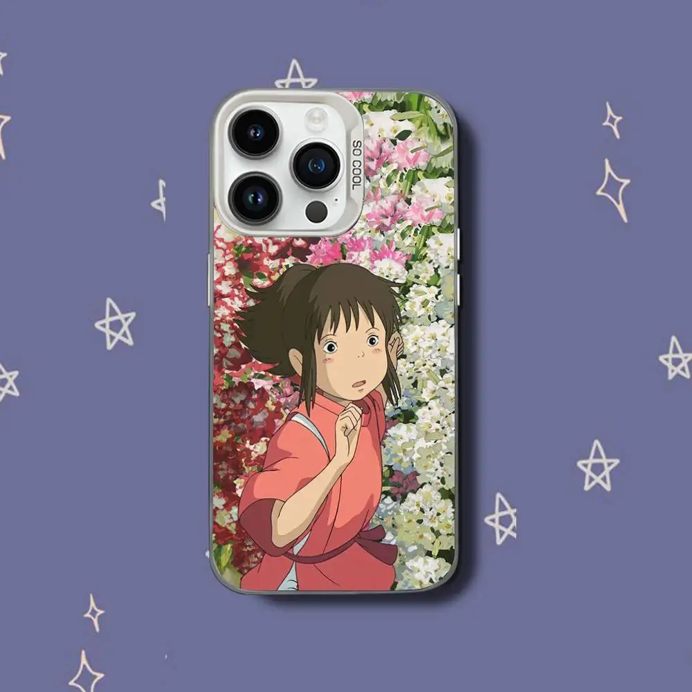 Чехол для телефона C-Cartoon H-Hayao Miyazaki для iPhone 17,16,15,14,13,12,11,Pro,XS,Max,Plus,Mini,SE White Candy Matte Shockproof Cover