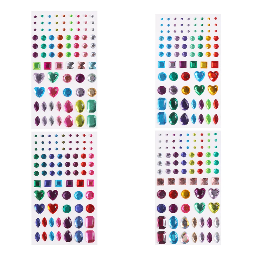 

5 Sheets Diamond Stickers Durable Peel Decoration Paste For Decor Stick Kids Crafts Decoration Safe Skin Friendly