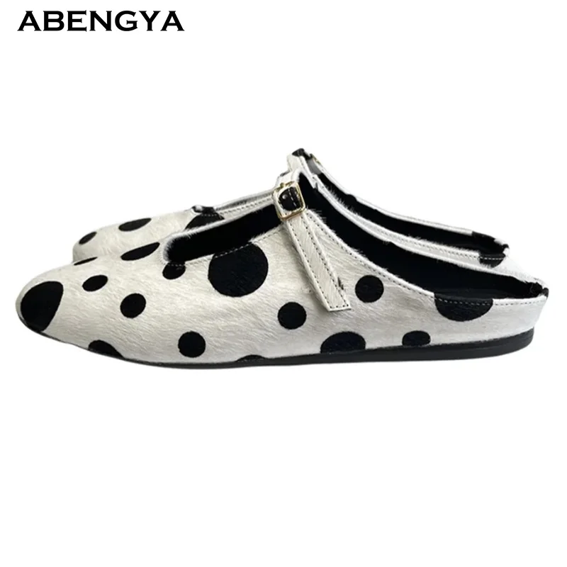 

Designer New Horsehair Flat Slippers Women Wrap Toe Mules Beach Dress Shoes Summer Casual Party Walking Shoes Women Half Slipper