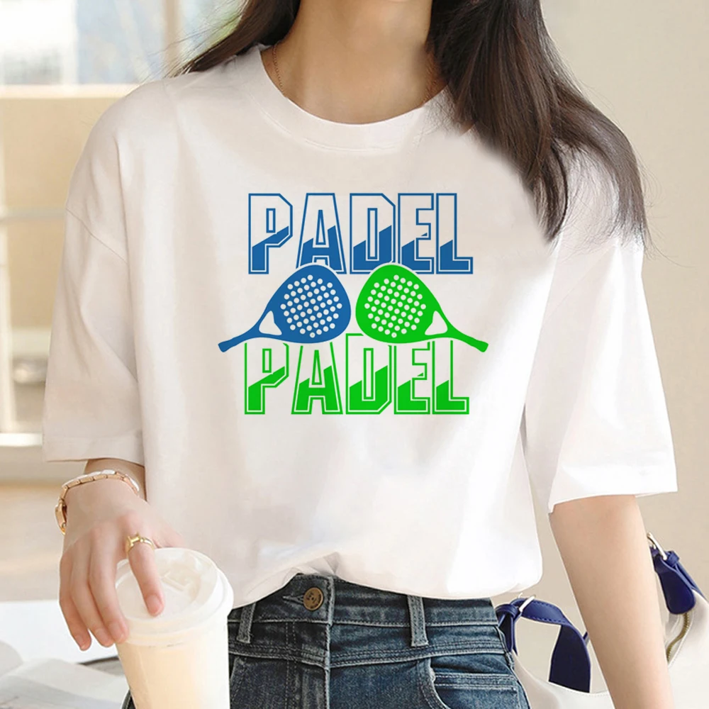 

Padel Tee women harajuku Japanese summer t shirt female manga graphic designer clothes