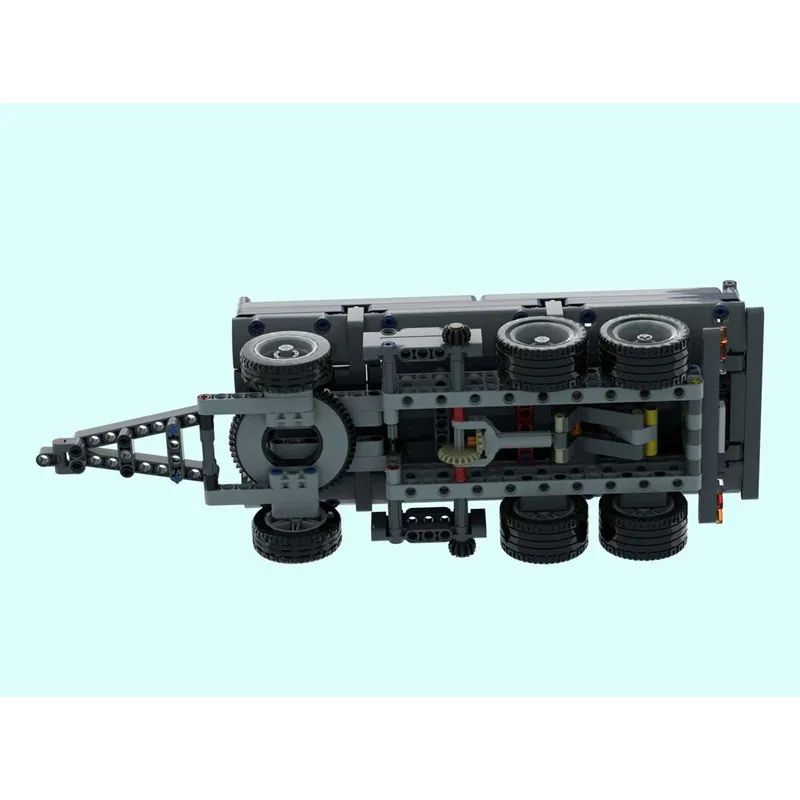 MOC-212162 Piccolo rimorchio di scarico a 3 assi Building Blocks Modello 297 PartsMOC Creativo Ragazzi Bambini Compleanno Building Blocks Regali giocattolo