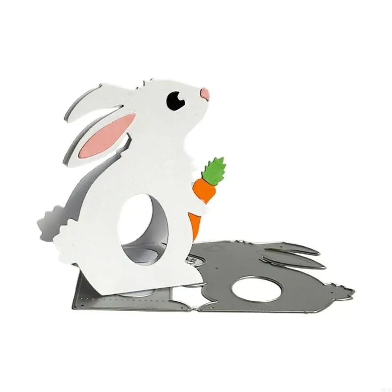 R9JE Metal Die Cuts Easter Rabbit Box Embossing Stencil Cutting Dies for Card Making Scrapbooking Paper Craft DIY Template