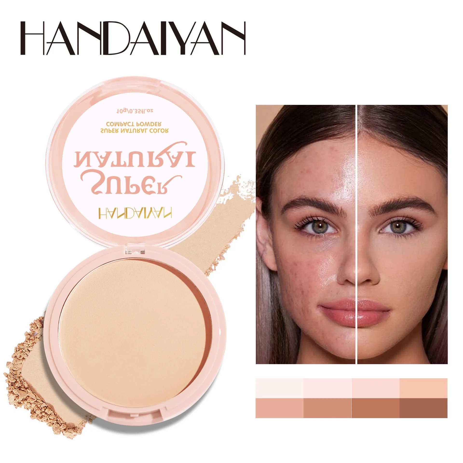 8 colors matte powder lasting makeup 24 hours oil control concealer waterproof natural powder foundation setting powder