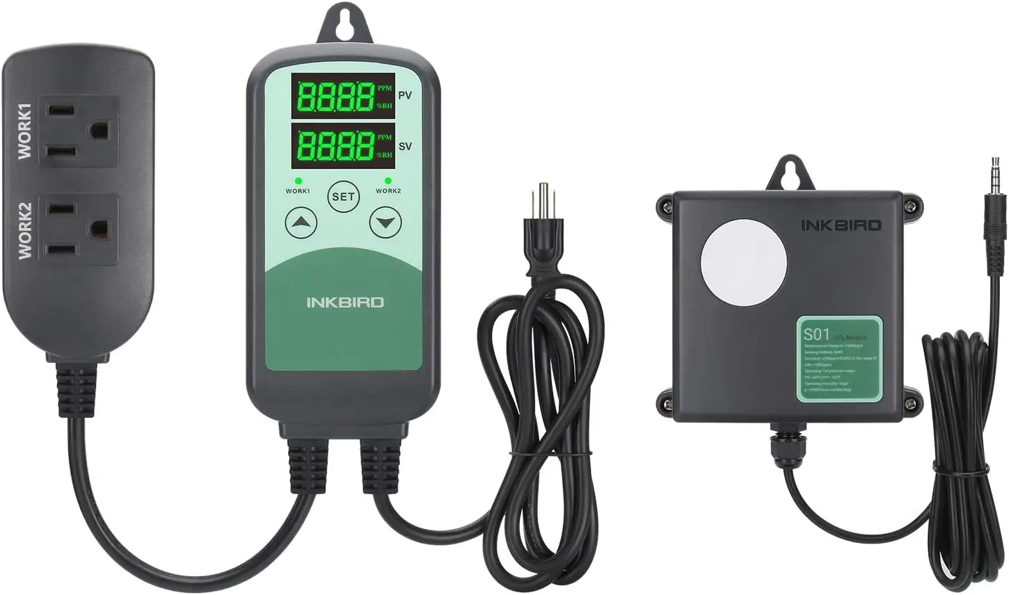 CO2 Controller  Meter Carbon Dioxide Controller for Grow Room and Generator, with CO2 Sensor for Home