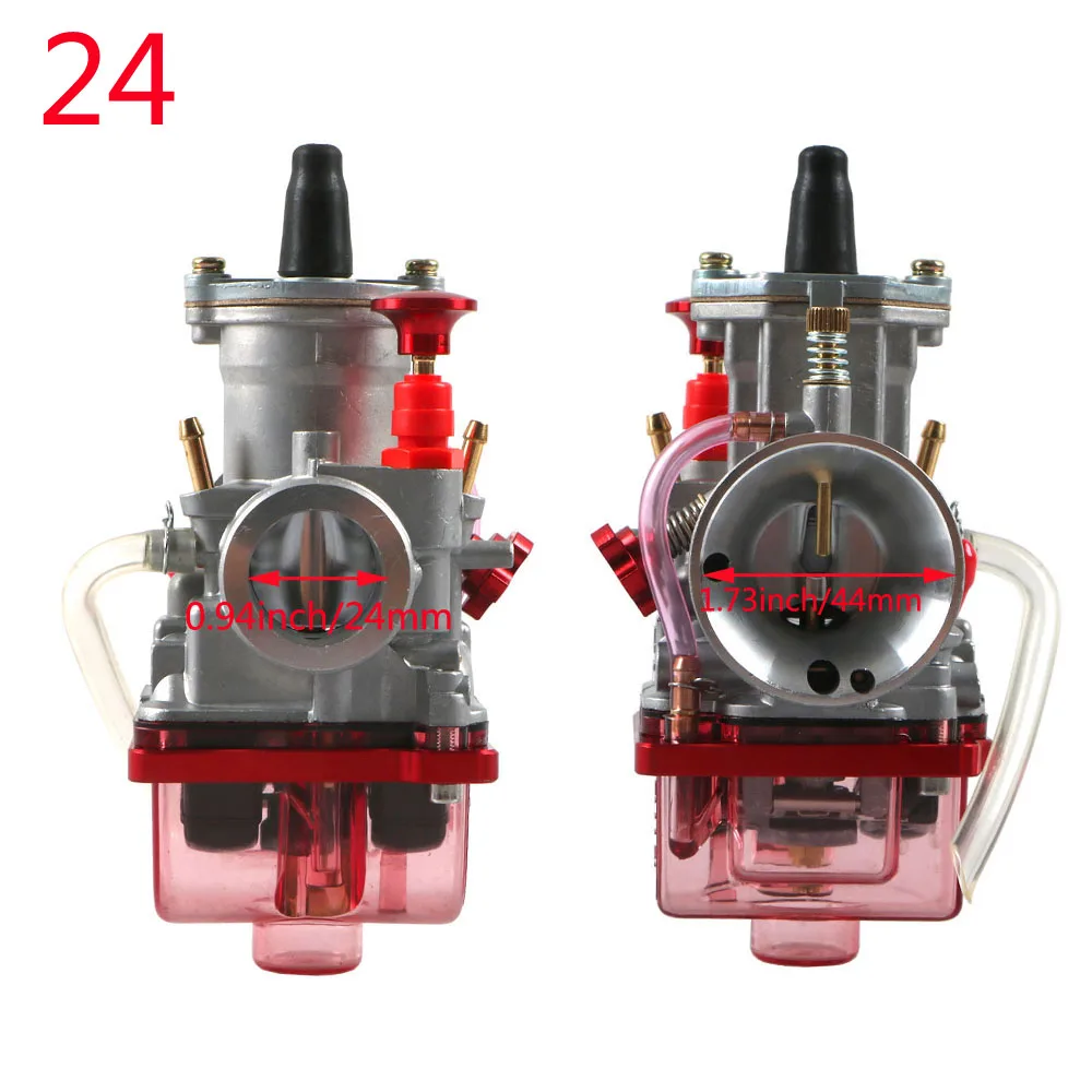 Red Blue Motorcycle Carburetor PWK24 26 28 30 34 mm Dirt Bike Carb with Power Jet For 2T 4T Koso Motocross Karb Scooter ATV