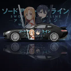 Sword Art Online Anime 2pcs Car Sticker for Universal Car Decal Car Sticker Univers Car Stickers Anime Car Side Body Decal