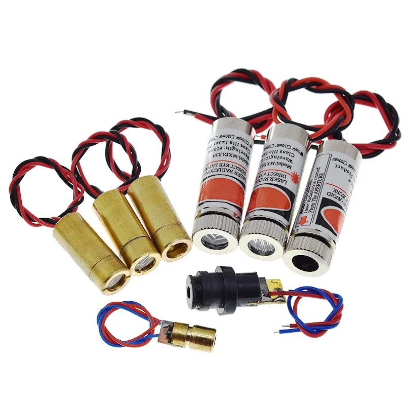 650nm 5mW Red Point / Line / Cross Laser Module Head Glass Lens Focusable Focus Adjustable Laser Diode Head Industrial Class
