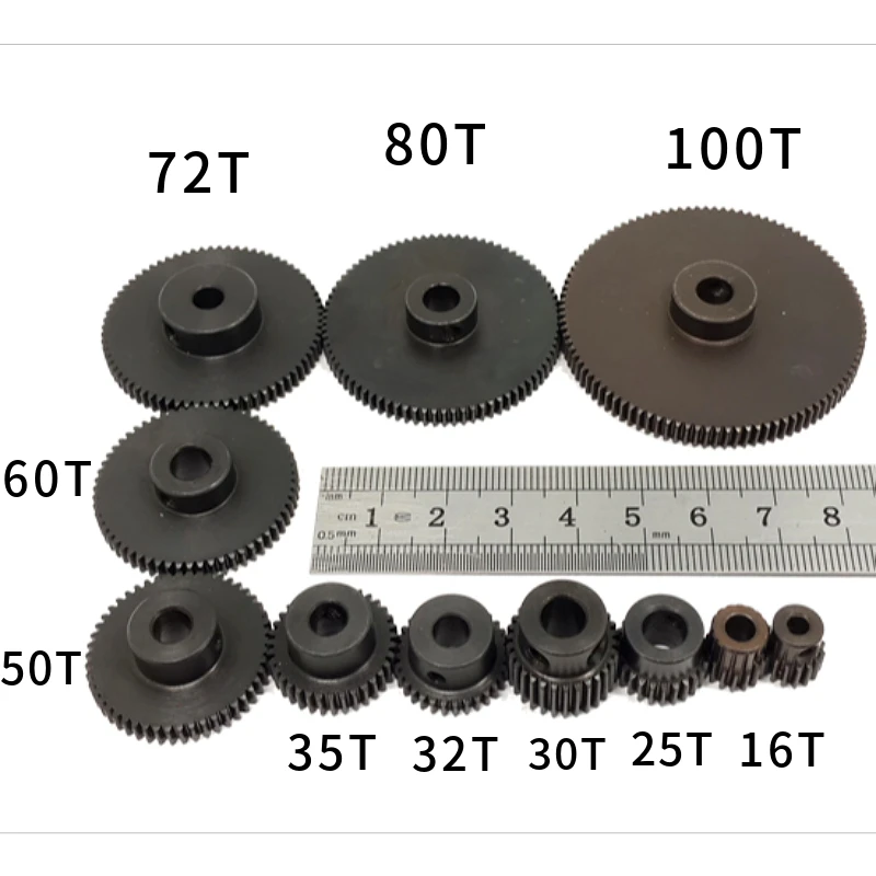 5 Module Precision Steel Spur Gear for Motor Reduction Gearbox DIY Gear Set 16-110 Teeth