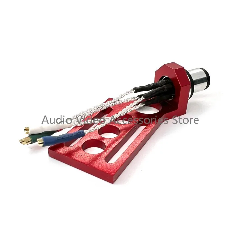 Cartucho de liga de alumínio stylus suporte escudo com fio prata pura esterlina para plataforma giratória lp vinil record player acessório alta fidelidade