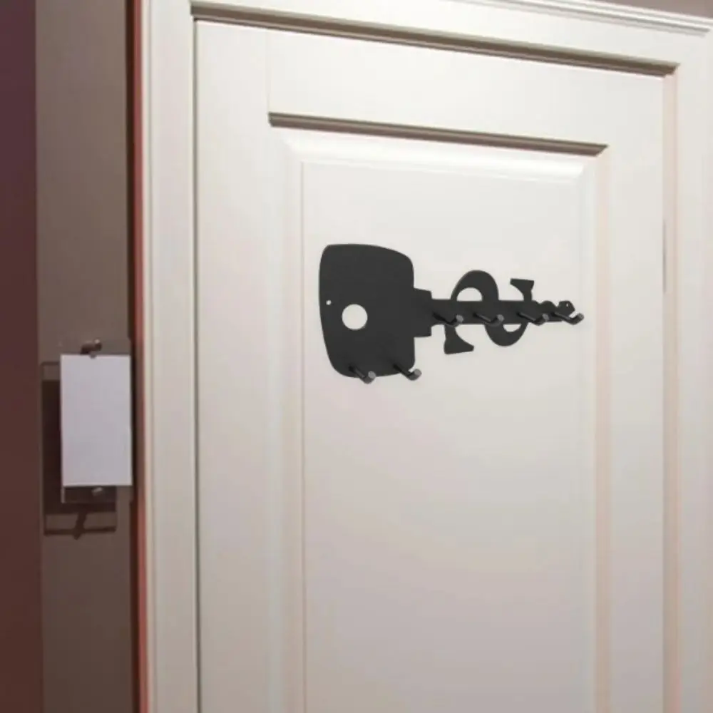 

Настенный держатель из нержавеющей стали с 6 крючками, антикоррозийная система хранения, декоративный дизайн, компактный органайзер для прихожей