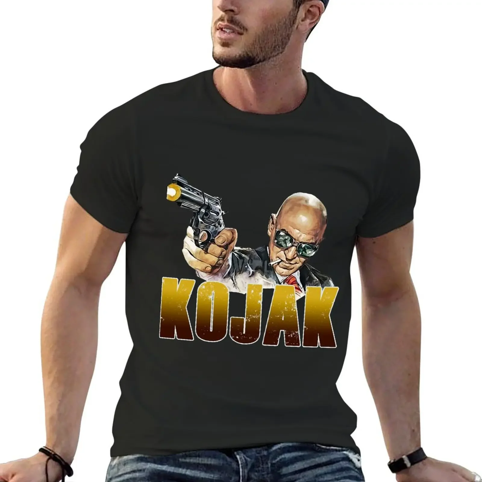 

Illustration Pop Art Kojak GTA T-Shirt Short sleeve tee cheap stuff vintage Men's clothing