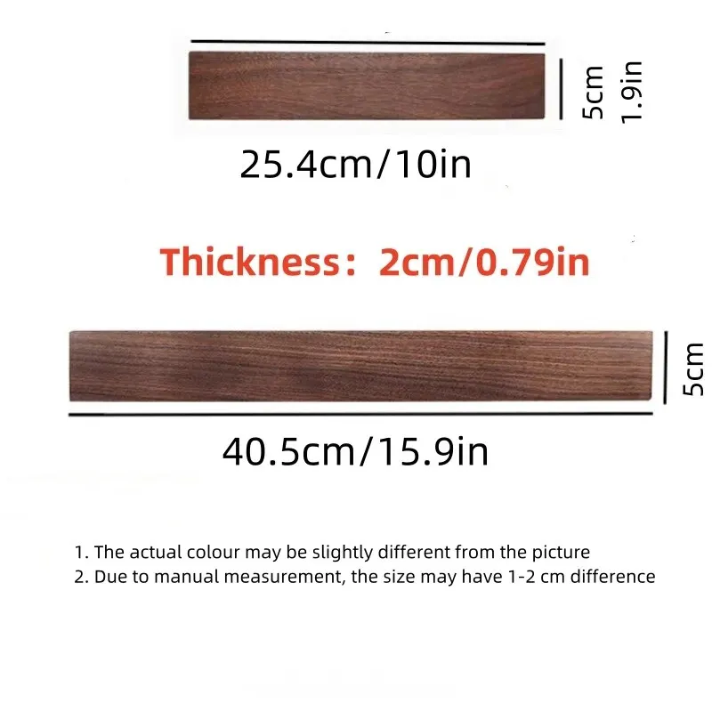 Magnetic Knife Strip for Wall,Knife Holder for Knives, Black Walnut Wood, Wall Mount, For Kitchen Utensils, Knives and Tools