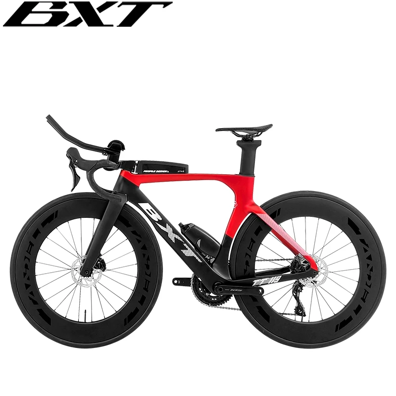 BXT Carbon Road Bike TT Carbon Bicycle Time Trial Triathlon Bike TT handlebar Carbon wheelset 88mm use 105 R7120