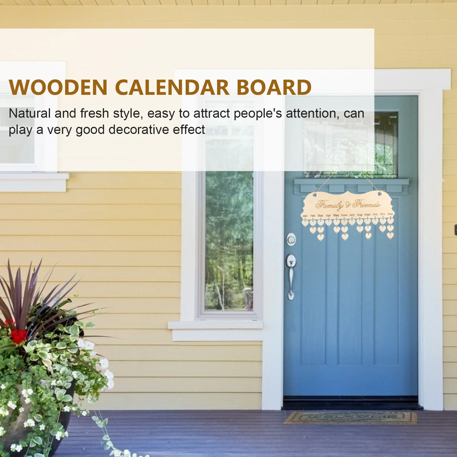 

DIY Wooden Calendar Wall Hanging Board Birthdays Reminder Plaque Home Decoration Anniversary Festivals Hanging DIY Calendar