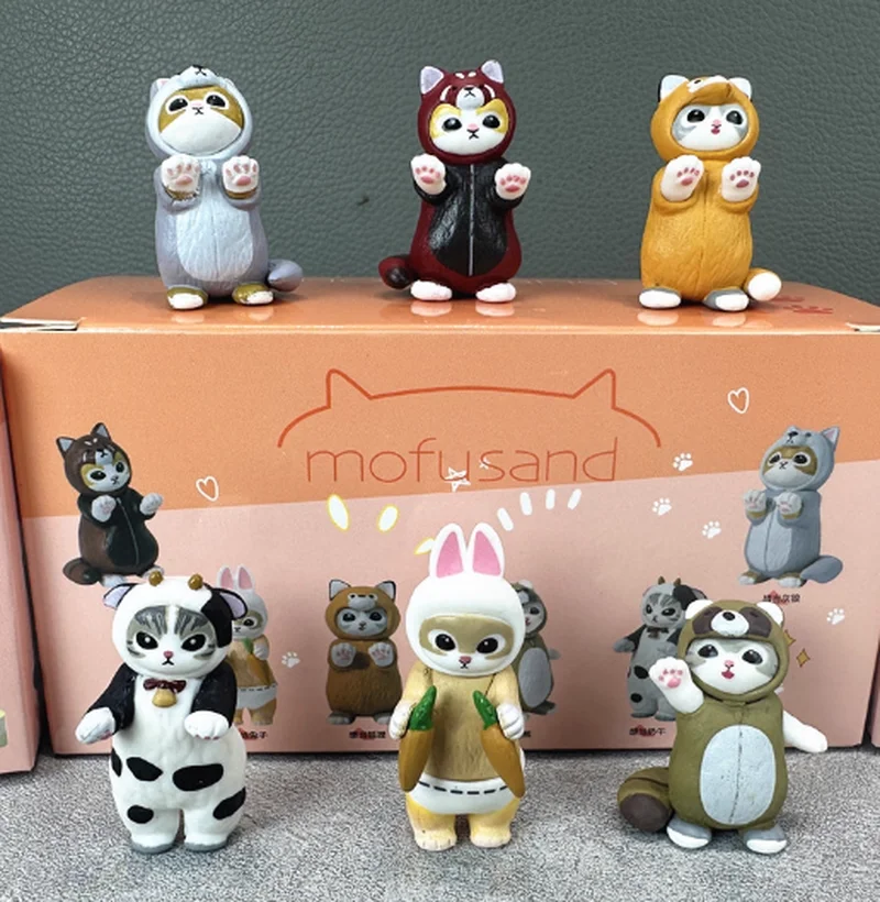 스팟 모푸산드 귀여운 백상어 고양이 인형 모델 수제 오카 크로스드레싱 고양이 소녀 자동차 데스크탑 장식 서프라이즈 선물