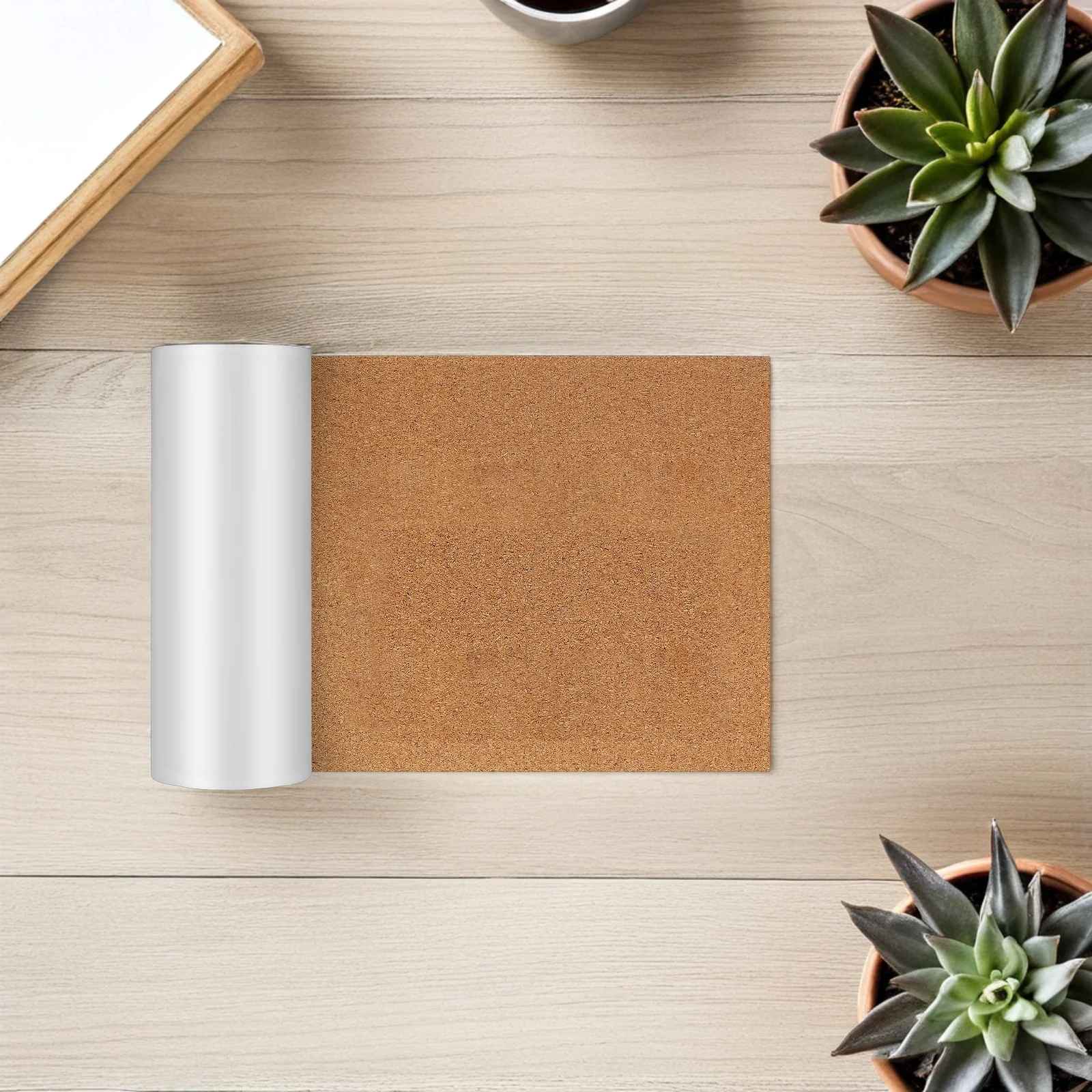 

2 Rolls Bulletin Board Cute Cork Pads with Adhesive Back Backing Self Boards for Wall