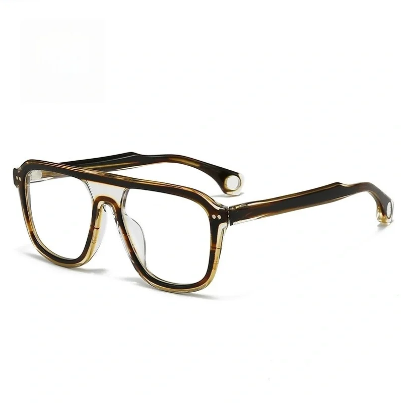 Оптические комбинированные цветные ацетатные квадратные очки Belight с двойным мостом в форме авиатора, ретро винтажные очки BURNHAM