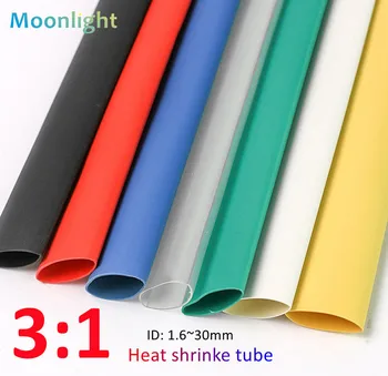 3:1 Doppelwandiger Schrumpfschlauch, dickes Kleberverhältnis, Schrumpfschlauch, mit Kleber ausgekleidet, Wickeldraht-Set, 1,6/2,4/3,2/4,8/6,4/7,9/9,5/12,7 mm