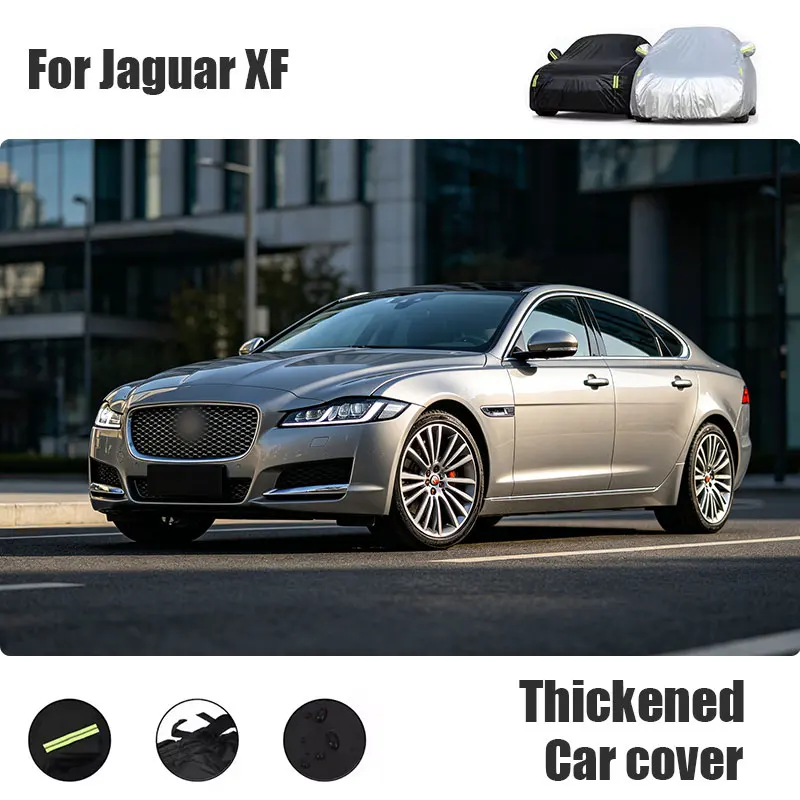 Housse de voiture complète pour Jaguar XF, bandes réfléchissantes, imperméable, résistante à la neige, à la poussière, protection UV, accessoires automobiles d'extérieur
