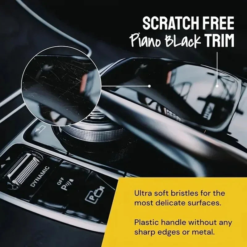 3 قطع من فرشاة التفاصيل الداخلية الخارجية للسيارة، فرش ذات شعيرات لتنظيف السيارة، أدوات تفاصيل السيارات، فرشاة تنظيف لوحة القيادة