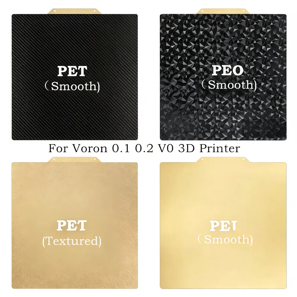 

For Voron 0.1 V0 Build Plate Smooth PET PEI Sheet 120x120mm Double Sided PEI Flexible Spring Steel Sheet Easy Remove for PLA