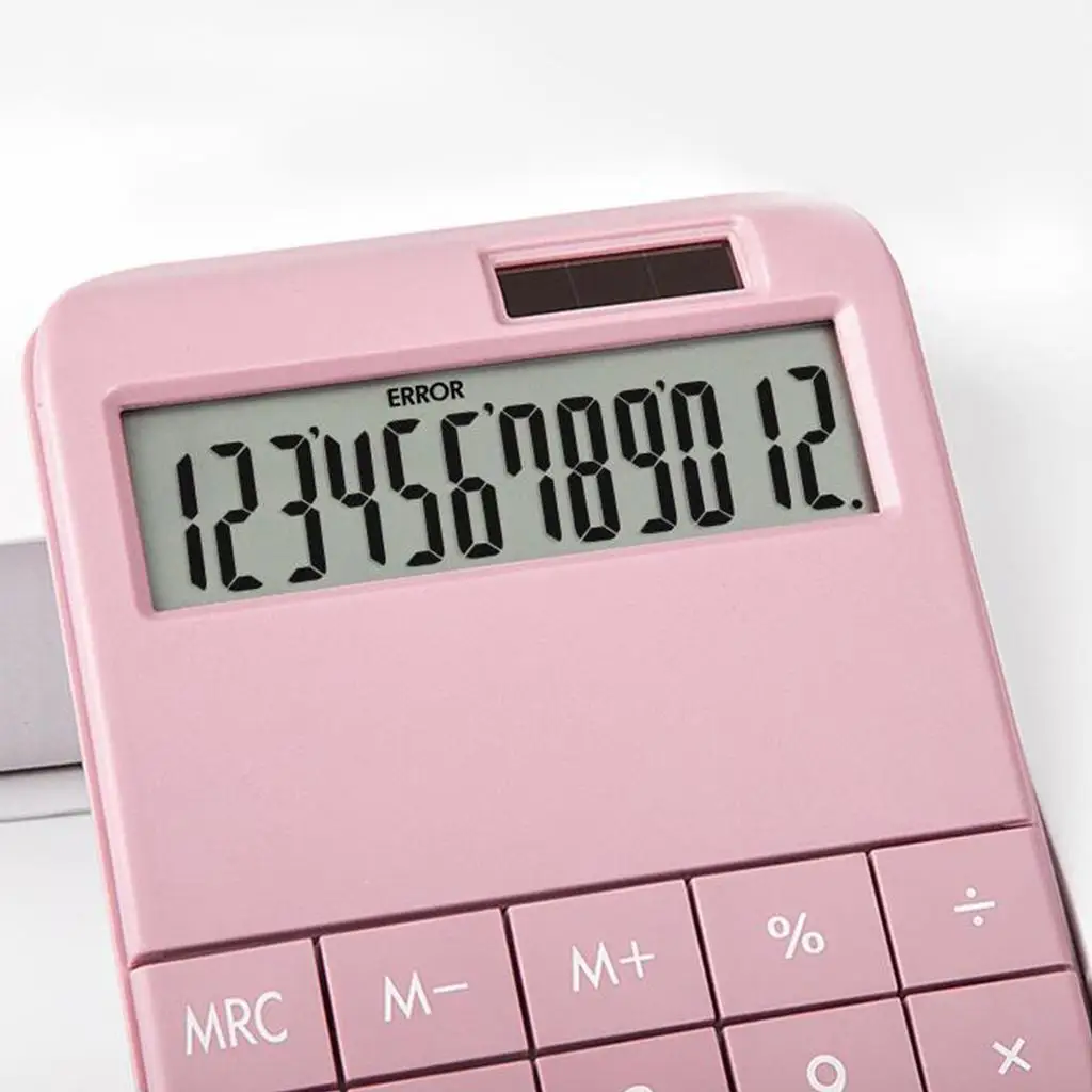 12-stelliger Desktop-Rechner Dual-Power-LCD-Display für Home-Office-Grün