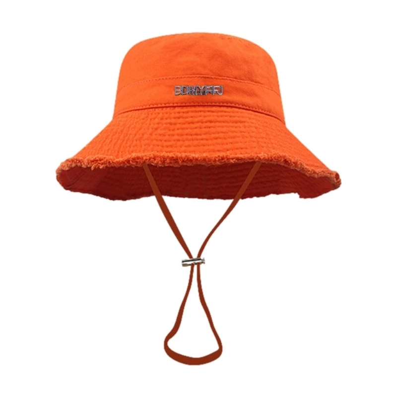 Outdoor Women Bucket Hat Wide Brim Fisherman Hat Dustproof Camping Bucket Hat