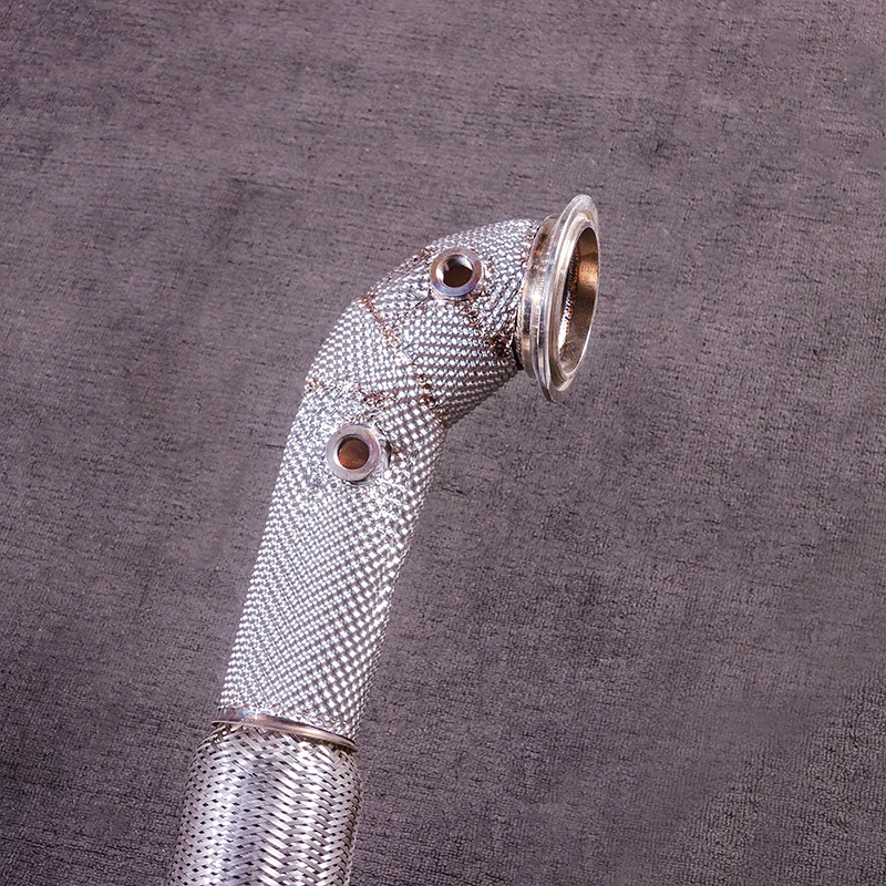 empow 1.5T 다운파이프 2.5인치 배기 시스템, 304 스테인리스 스틸로 제작되어 막대를 제거하고 소리를 높이고 파워를 증가시킵니다.