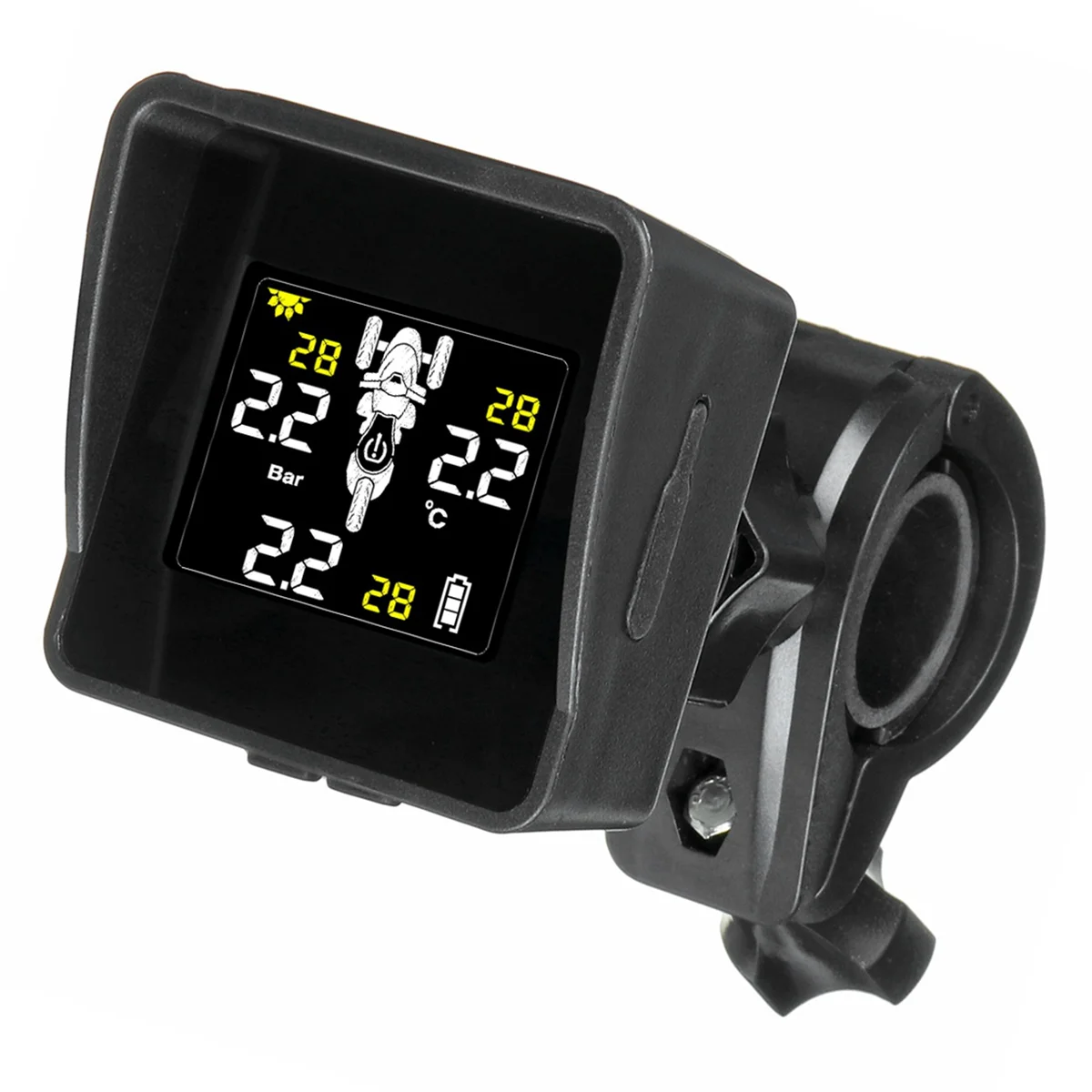 

Solar Wireless Tire Pressure Monitoring System Motorcycle TP Super Hot y 3 External Sensors